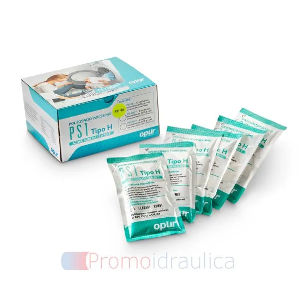 Polifosfato PS1-80 OPUR per trattamento acque, previene il calcare, stabilizza la durezza dell'acqua e migliora la qualità per impianti domestici e industriali