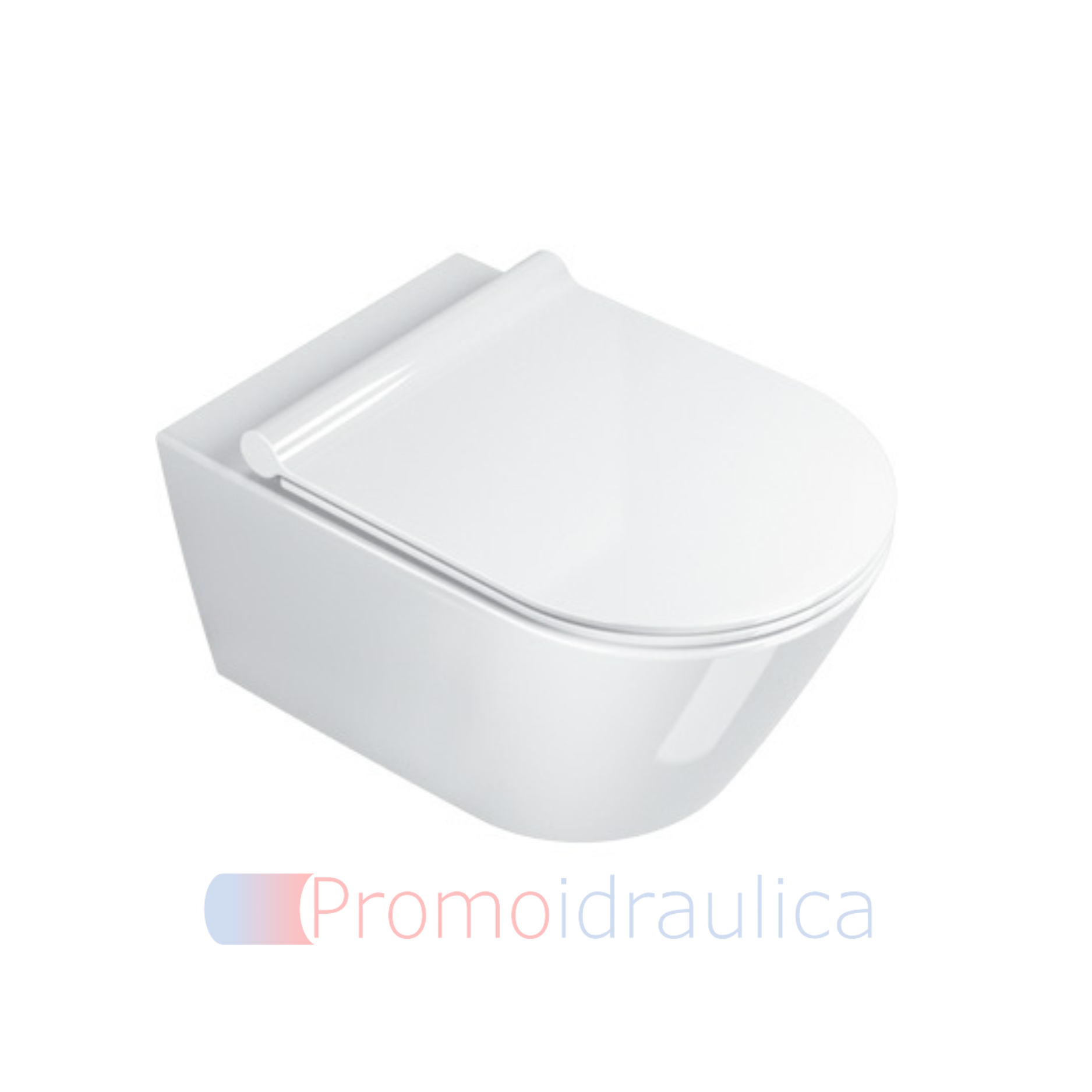 Vaso Sospeso Catalano Zero 55 1VS55N00 con smalto extra lucido e scarico a parete