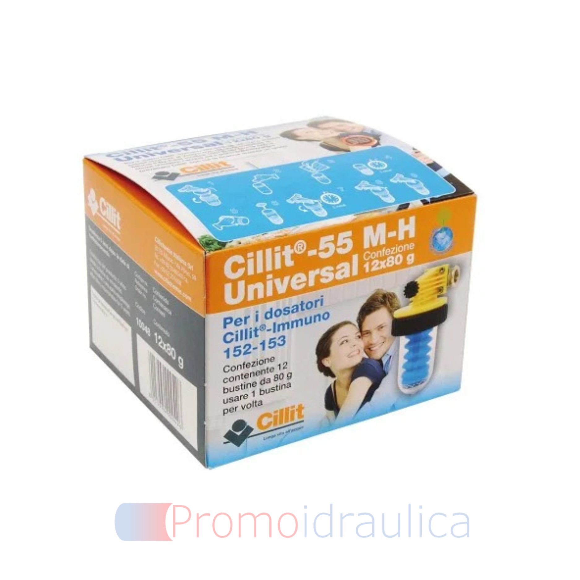 Cillit 10048 55 M-H UNIVERSAL – Sali Polifosfati per Dosatori Cillit Immuno (12 Buste da 80g)