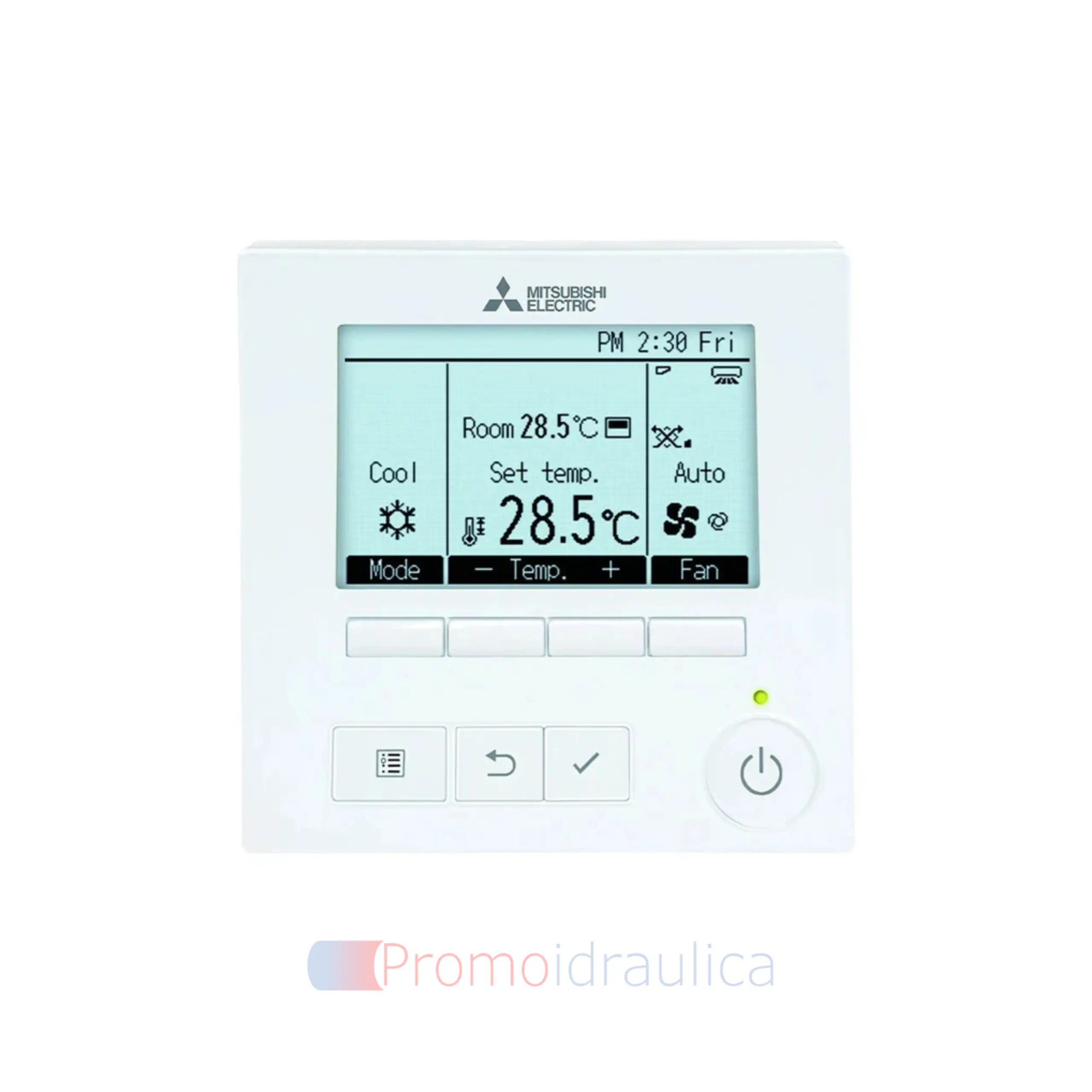 comando remoto Mitsubishi PAR-41MAAB deluxe retroilluminato controllo climatizzatore